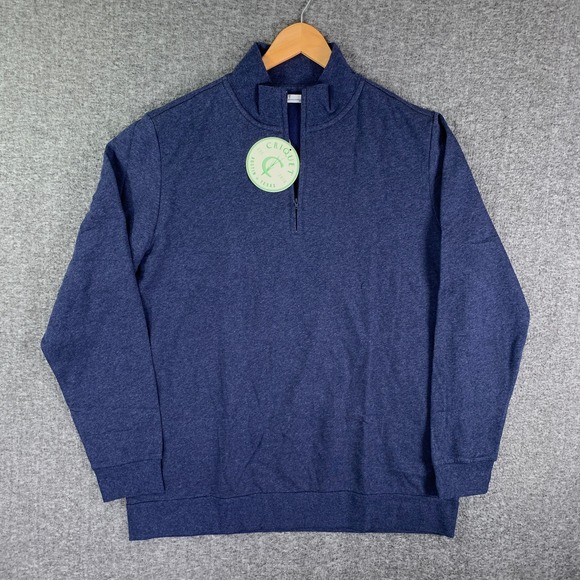 Criquet Other - Criquet Fleece 1/4 Zip Men Extra Large Navy Blue Golf Preppy Modern A2 NEW